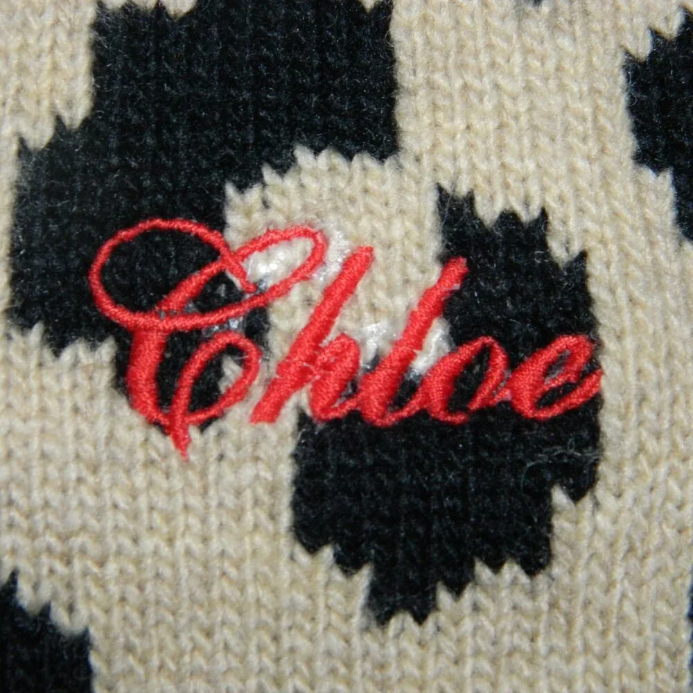 Mark & Graham Leopard Print Knit Dog Sweater 